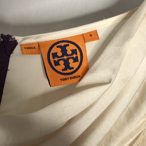 Tory Burch Lisa Dip Purple Sleeveless Top - Picture 3 of 4